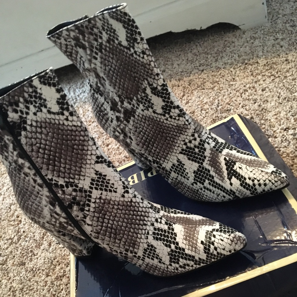 Snakeskin Booties
